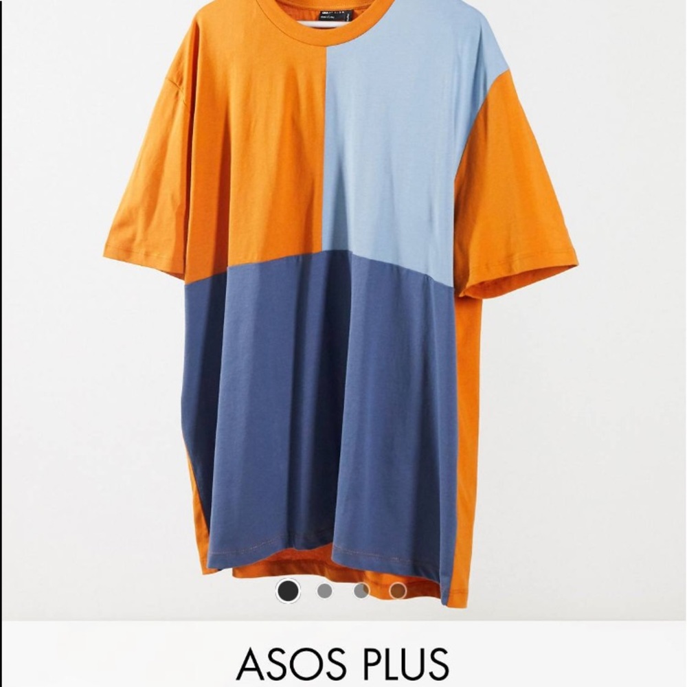 COPY - ASOS Curve Men’s Color Block Tee